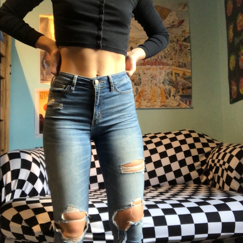 High Waisted Skinny Jeans